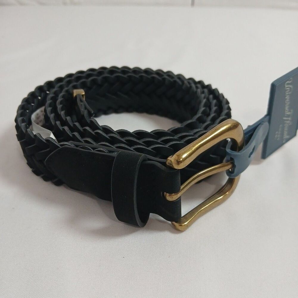 Universal Thread Women's Black Woven Suede Belt XL (up to 44" Waist) NWT